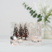 Kerzenbaum-Weihnachtsbühne Postkarte (Stehend Vorderseite)