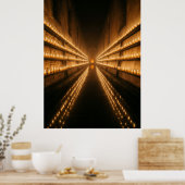 Kerzenbeleuchteter Korridor Endloser Lichtweg Poster (Küche)