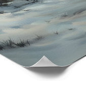 Kerzenbeleuchteter Labyrinthgotikschloss Korridor  Poster (Ecke)