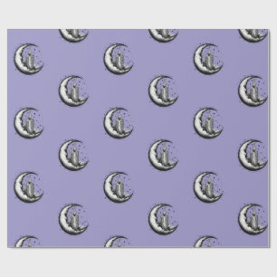 Kerzenbeleuchteter Mond Geschenkpapier