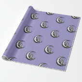 Kerzenbeleuchteter Mond Geschenkpapier (Ungerollt)