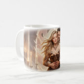 Kerzenbeleuchteter Umarmung-Becher der ewigen Hing Kaffeetasse (Vorderseite Links)