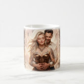 Kerzenbeleuchteter Umarmung-Becher der ewigen Hing Kaffeetasse (Mittel)