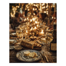 Kerzenbeleuchtetes Wein- und Brotfest