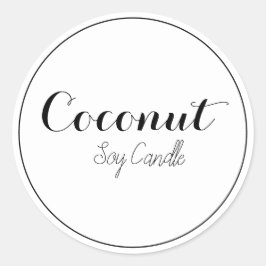 Kerzenbezeichnungen Runder Aufkleber