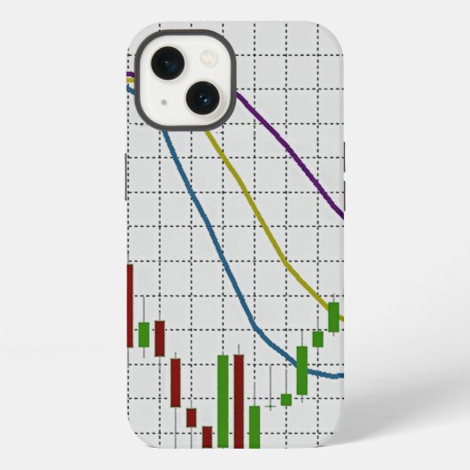 Kerzenchart der Börse iPhone Hülle (Rückseite)