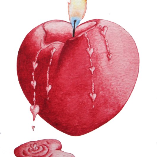 Kerzendesign in der Liebe Mattglastasse