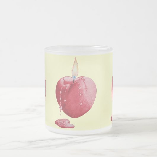 Kerzendesign in der Liebe Mattglastasse (Mittel)