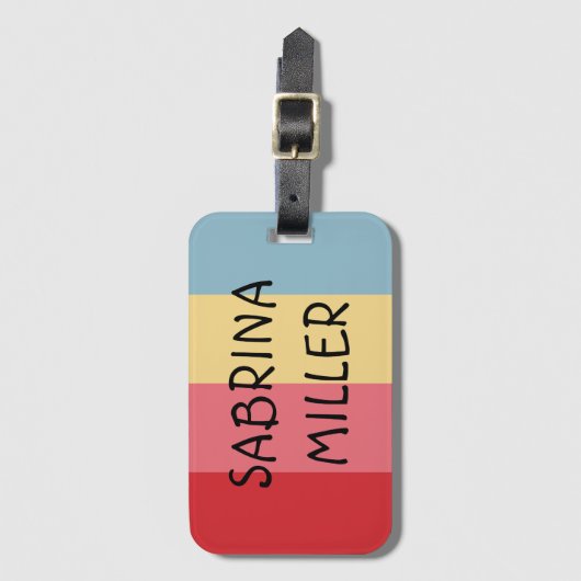 Kerzenfarben vertikal gestreift gepäckanhänger (Vorderseite Vertikal)