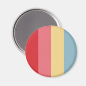 Kerzenfarben vertikal gestreift magnet (Vorderseite/Rückseite)
