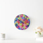 Kerzenfarbene Blume Uhr (Zuhause)