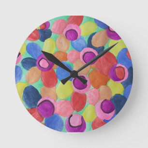 Kerzenfarbene Blume Uhr