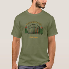Kerzenhalter-Weihnachtstor mit individuellem Namen T-Shirt