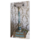 Kerzenhalterung aus Vintagem Blauglas Klemmbrett (Links)