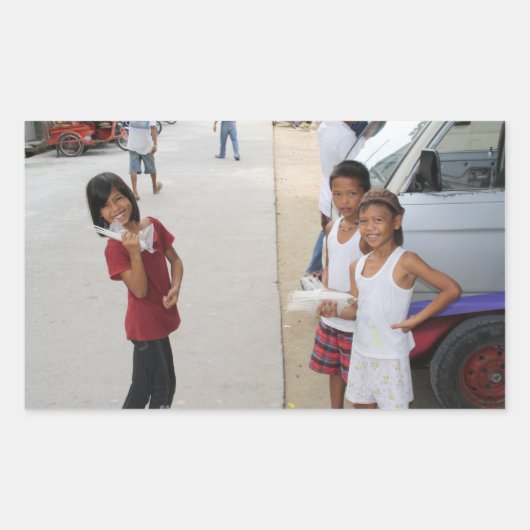 Kerzenhändler Rechteckiger Aufkleber (Vorderseite)