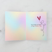 Kerzenherzen mit abgerissener Kante Karte (Innenseite)