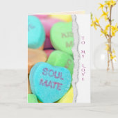 Kerzenherzen mit abgerissener Kante Karte (Gelbe Blume)