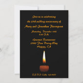 Kerzenhochzeit Jubiläum Einladung (Rückseite)
