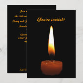 Kerzenhochzeit Jubiläum Einladung (Vorne/Hinten)