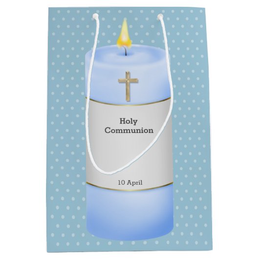 Kerzenjunge * wählen Sie die Hintergrundfarbe Mittlere Geschenktüte (Vorderseite)