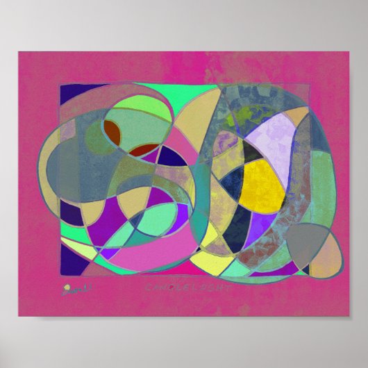 Kerzenlicht Abstract v2 Poster (Vorne)