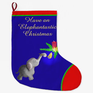 Kerzenlicht Elefant-astic niedliches Weihnachten Großer Weihnachtsstrumpf