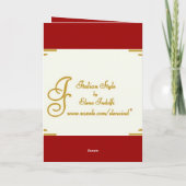 Kerzenlicht Feiertagskarte (Rückseite)