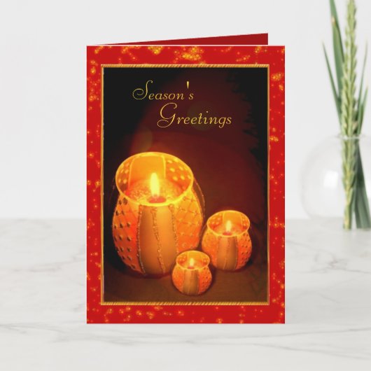 Kerzenlicht Feiertagskarte (Vorderseite)
