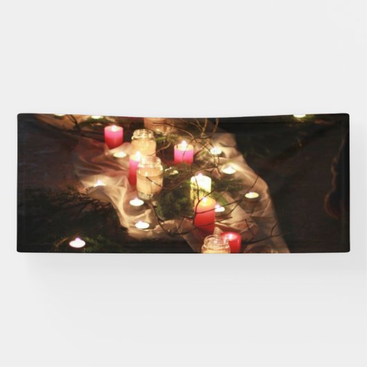 Kerzenlicht-Glanz-Event-Banner – Anpassbar Banner (Horizontal)