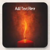 Kerzenlicht im Dunkeln Getränkeuntersetzer (Vorderseite)