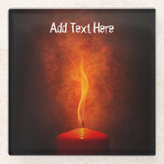 Kerzenlicht im Dunkeln Glasuntersetzer (Vorderseite)