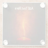 Kerzenlicht im Dunkeln Glasuntersetzer (Rückseite)