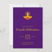 Kerzenlicht im Lila Hintergrund Einladung (Vorderseite)