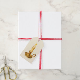 Kerzenlicht im Vintage-Stil Geschenkanhänger