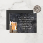 Kerzenlicht in Dunkelheit Danke Karte (Vorderseite/Rückseite Beispiel)