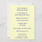 Kerzenlicht in weichen Pasten individuell anpassba Einladung (Rückseite)