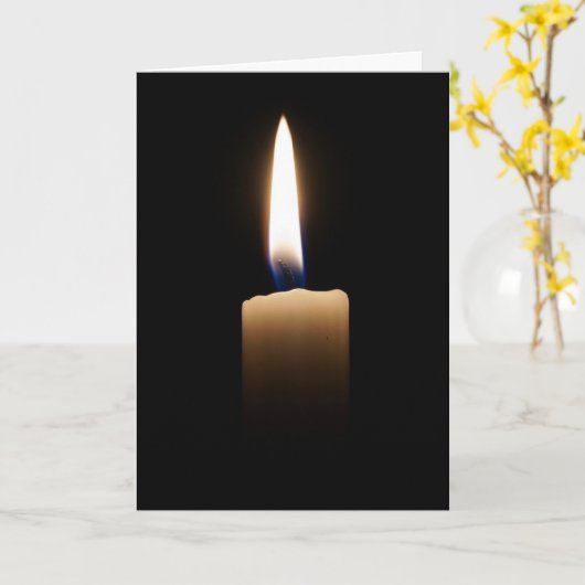 Kerzenlicht Karte (Gelbe Blume)