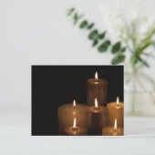 Kerzenlicht Postkarte (Stehend Vorderseite)