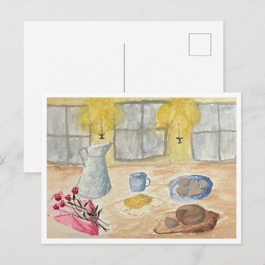 Kerzenlicht Postkarte (Vorne/Hinten)