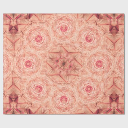 Kerzenlicht-Rosenbrosche Geschenkpapier (Flach)