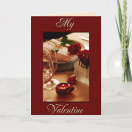 Kerzenlicht und Rose Valentine Feiertagskarte