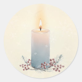 Kerzenlicht Weihnachts Mitgefühl Umschlag Geschenk Runder Aufkleber