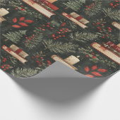Kerzenlicht Weihnachtswrapping Paper Geschenkpapier (Ecke)