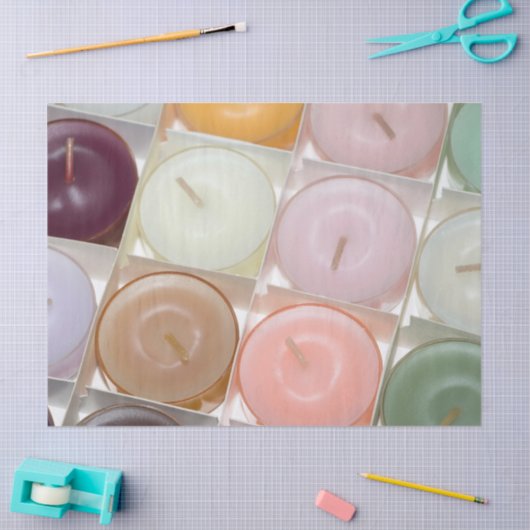 Kerzenpapier aus Party Seidenpapier (Basteln)