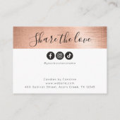 Kerzenpflege die Liebe einlegen Karte freigeben (Rückseite)