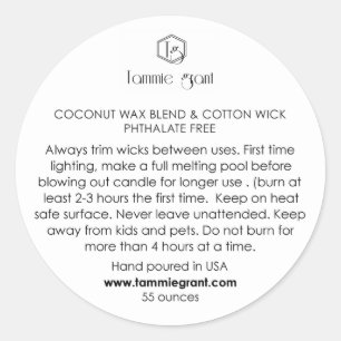 Kerzensorgfalt Runder Aufkleber