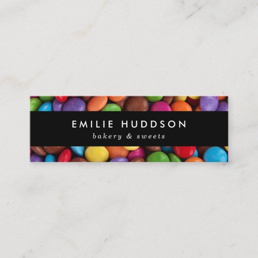 Kerzenständer, Süßigkeiten, Kuchenladen, Konditore Mini Visitenkarte (Vorderseite)