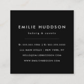 Kerzenständer, Süßigkeiten, Kuchenladen, Konditore Quadratische Visitenkarte (Rückseite)