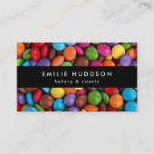 Kerzenständer, Süßigkeiten, Kuchenladen, Konditore Visitenkarte (Vorderseite)