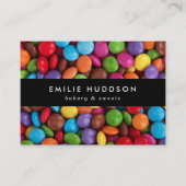 Kerzenständer, Süßigkeiten, Kuchenladen, Konditore Visitenkarte (Vorderseite)